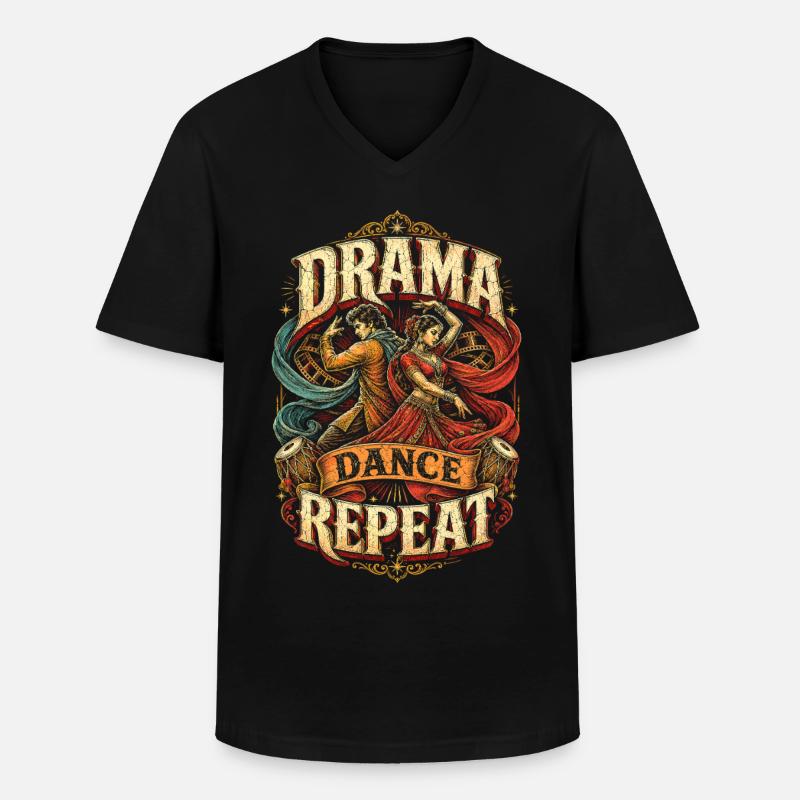 Bollywood - Männer-T-Shirt mit V-Ausschnitt - Schwarz