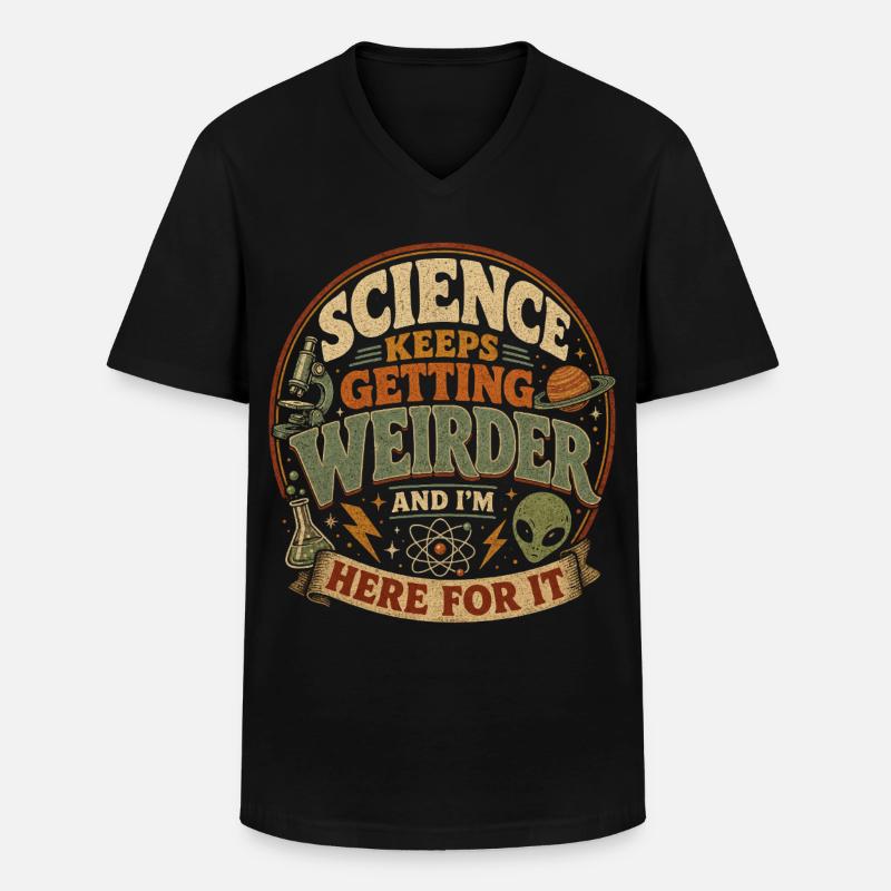 Wissenschaft wird immer verrückter - Männer-T-Shirt mit V-Ausschnitt - Schwarz
