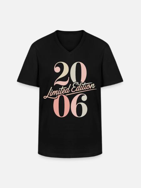 Édition limitée anniversaire 2006 - T-shirt col V Homme - noir