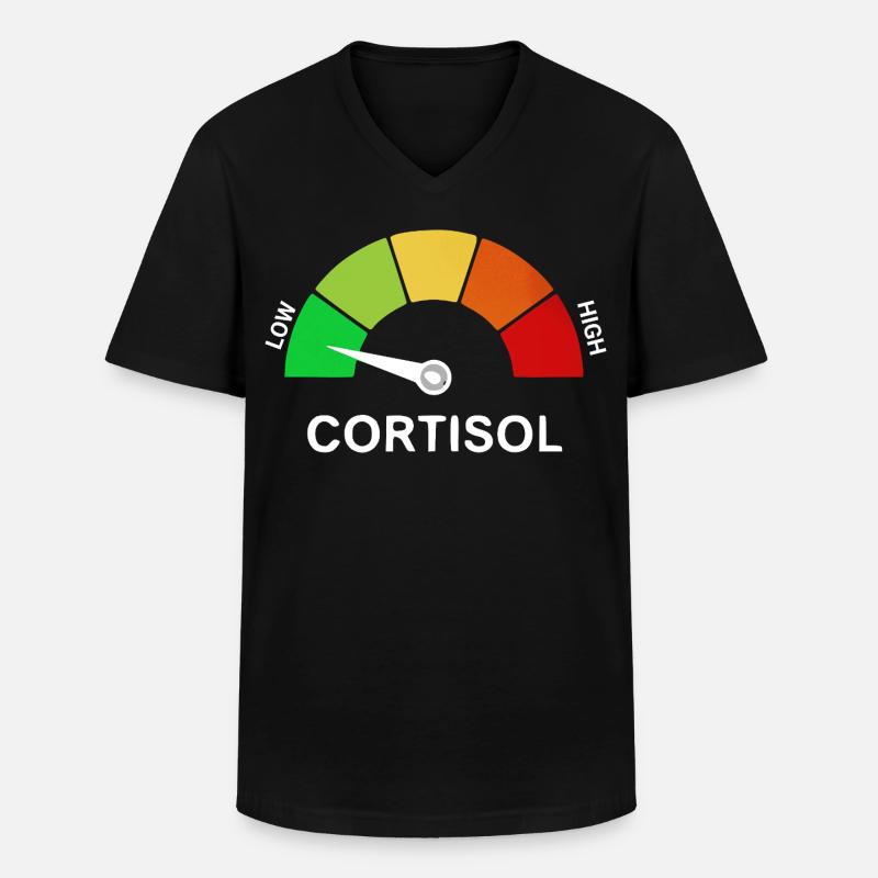 low cortisol skala  - Männer-T-Shirt mit V-Ausschnitt - Schwarz