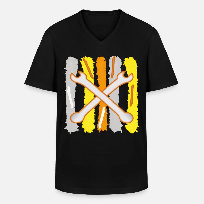 Tool wrenches - Men's V-Neck T-Shirt - black