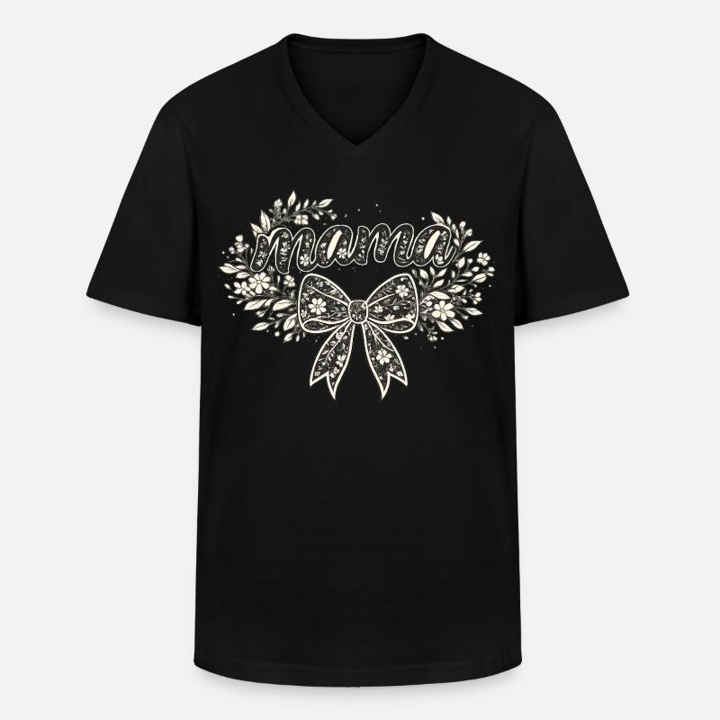 Mama-Geschenk: Retro-Mama-Visualisierung - Männer-T-Shirt mit V-Ausschnitt - Schwarz
