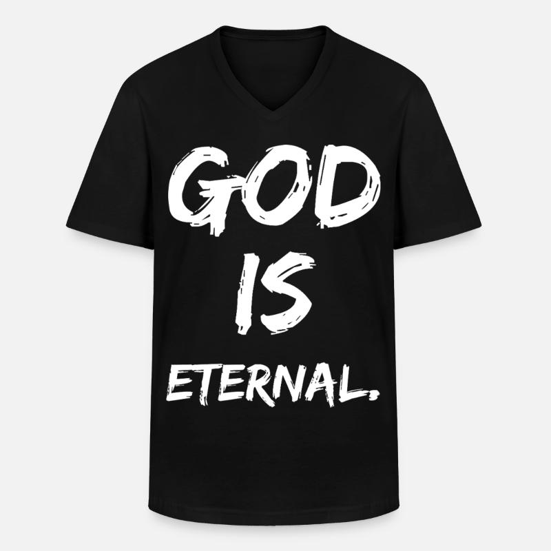 god is eternal - Männer-T-Shirt mit V-Ausschnitt - Schwarz