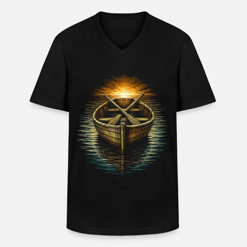 Kaplan Kleriker Pfarrer Boot - Männer-T-Shirt mit V-Ausschnitt - Schwarz