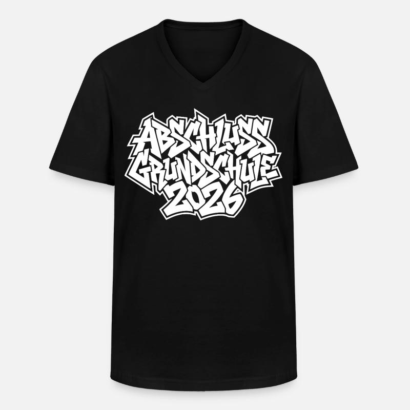 Grundschule Abschluss 2026 Graffiti - Männer-T-Shirt mit V-Ausschnitt - Schwarz