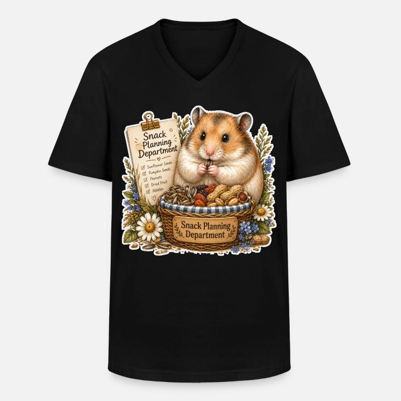 Snack Planning Department Snacks - Männer-T-Shirt mit V-Ausschnitt - Schwarz