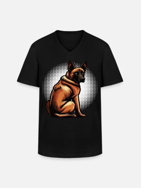 Malinois Belgian Shepherd Malinois Owner - Men's V-Neck T-Shirt - black