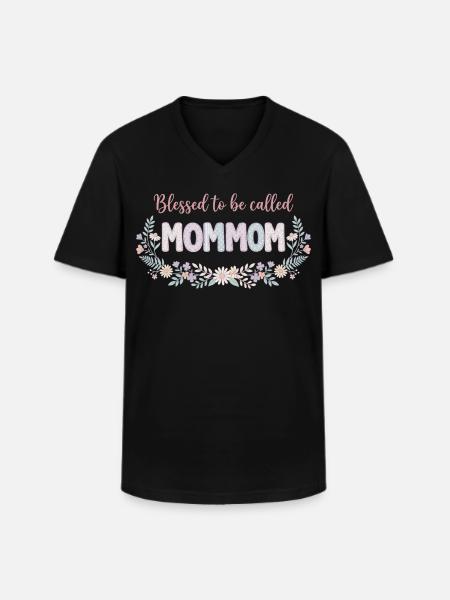 Mama, Oma-Blumen, süßes Oma-Geschenk - Männer-T-Shirt mit V-Ausschnitt - Schwarz