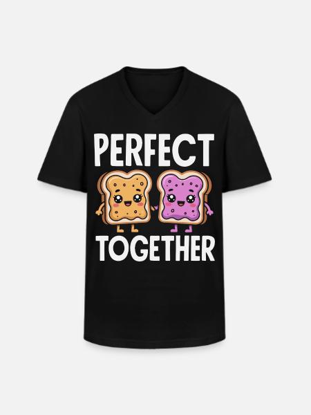 Peanut Butter & Jam Partner Look Design - Men's V-Neck T-Shirt - black