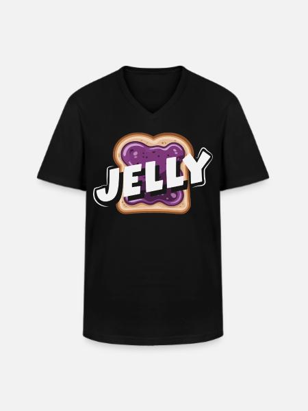 Peanut Butter & Jam Partner Look Design - Men's V-Neck T-Shirt - black