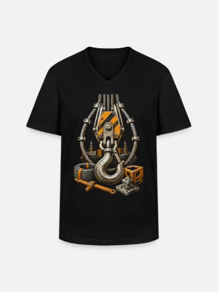docker - Men's V-Neck T-Shirt - black