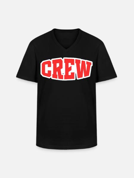 crew - Men's V-Neck T-Shirt - black