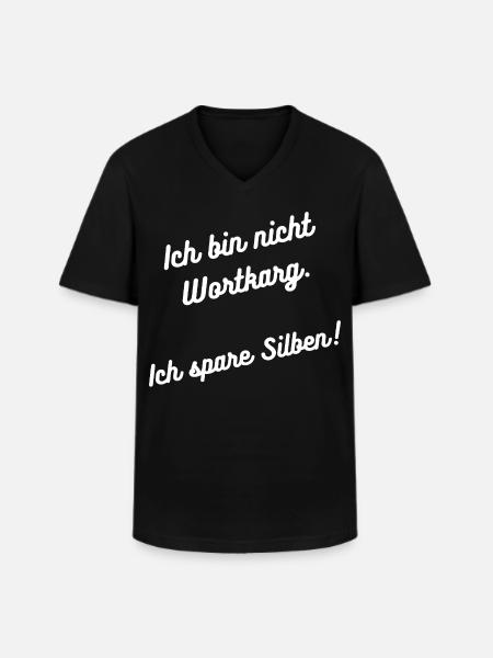 Heimatliebe Nord/Wortkarg - Männer-T-Shirt mit V-Ausschnitt - Schwarz