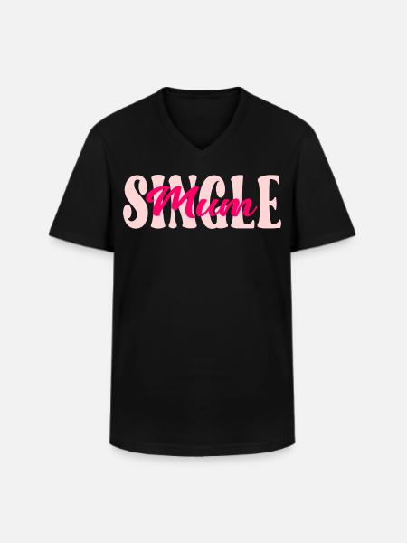 British Single Mum - Men's V-Neck T-Shirt - black