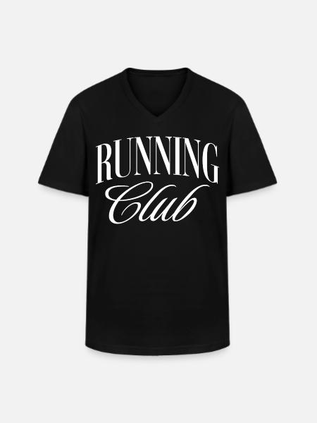 Club de course - T-shirt col V Homme - noir