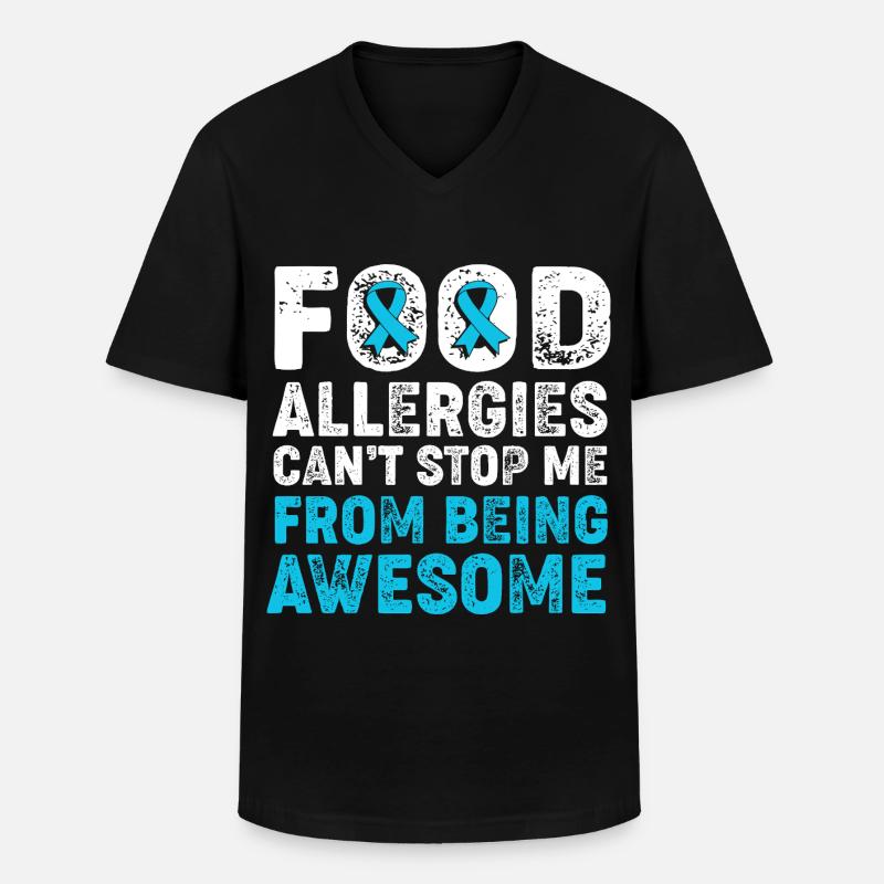 Allergie Lebensmittel - Männer-T-Shirt mit V-Ausschnitt - Schwarz
