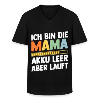 Mother Team Mom - Men's V-Neck T-Shirt - black - Front - AI Model Male 178 dark (178cm)