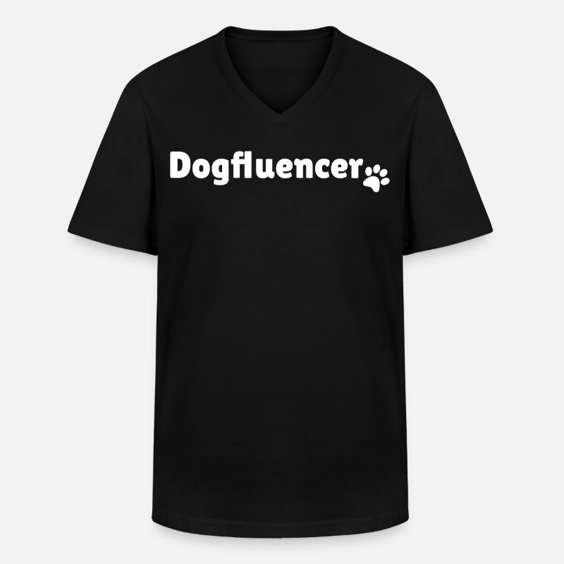 Dogfluencer - Männer-T-Shirt mit V-Ausschnitt - Schwarz