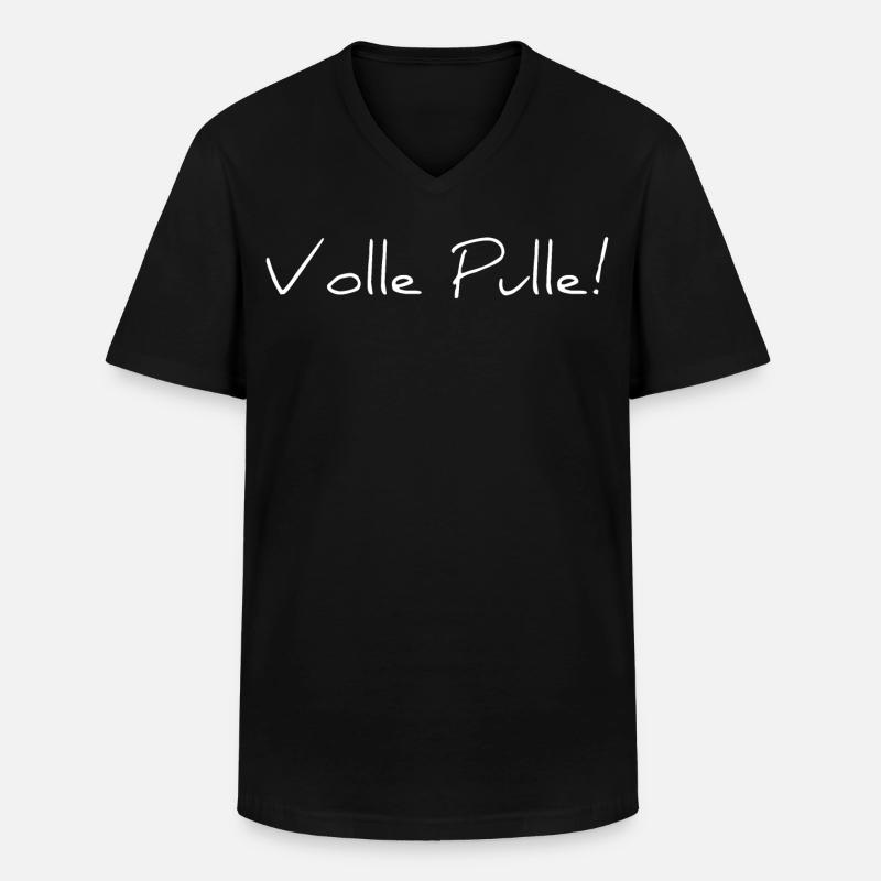 Volle Pulle! - Männer-T-Shirt mit V-Ausschnitt - Schwarz