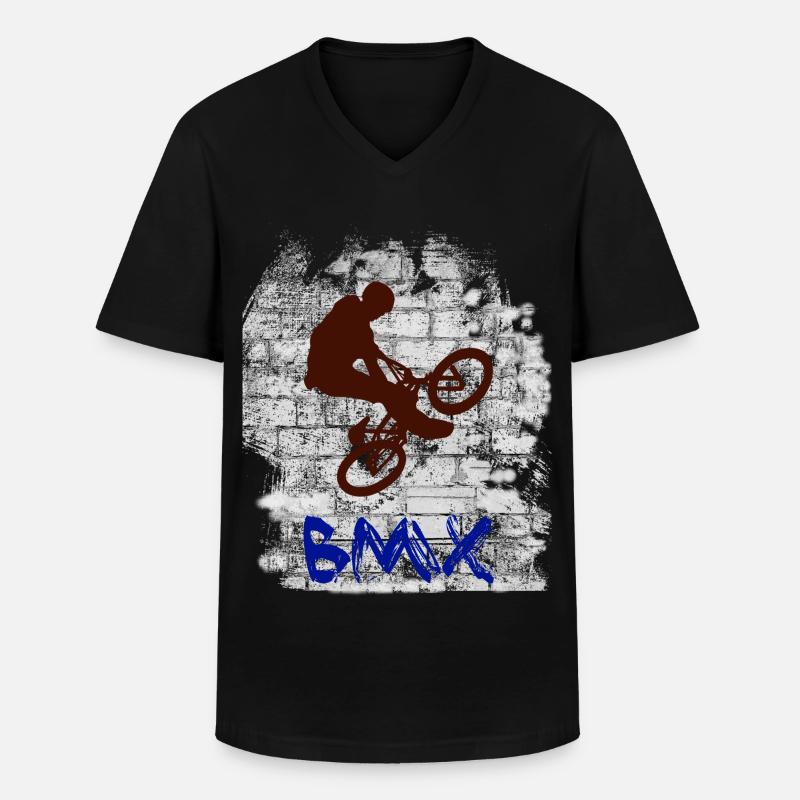 BMX 2 - Männer-T-Shirt mit V-Ausschnitt - Schwarz