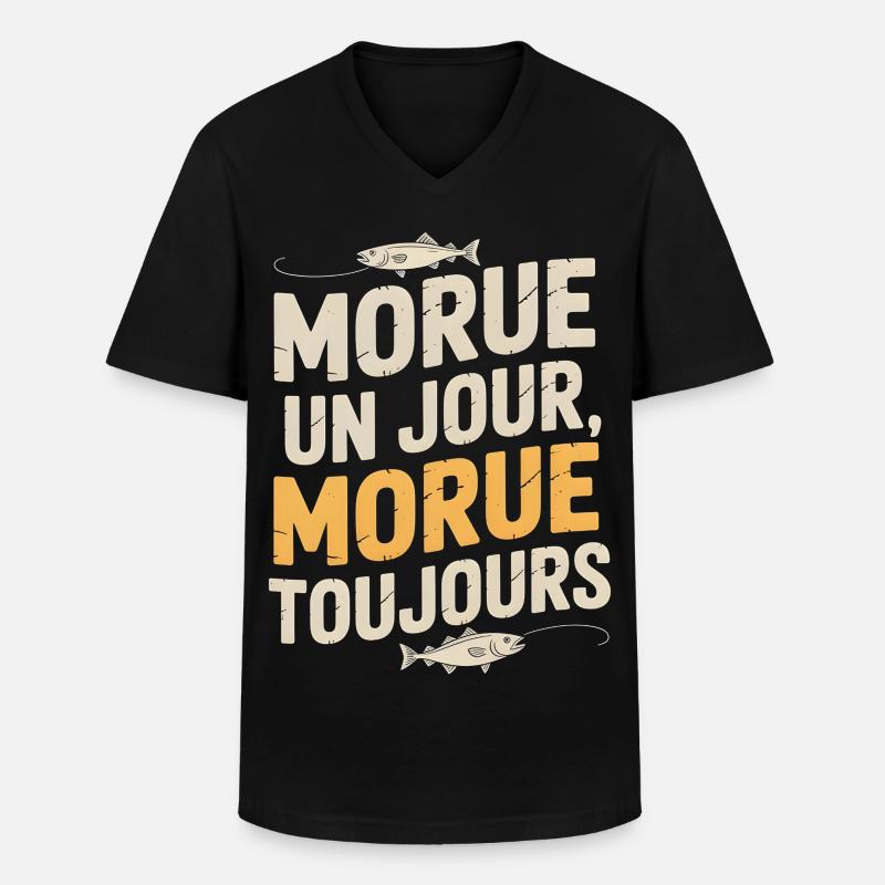 Once cod Cod - Men's V-Neck T-Shirt - black