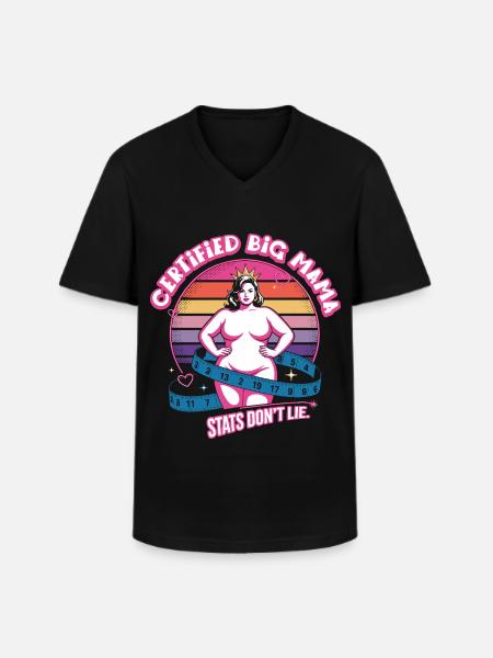 Certified Big Mama - Men's V-Neck T-Shirt - black