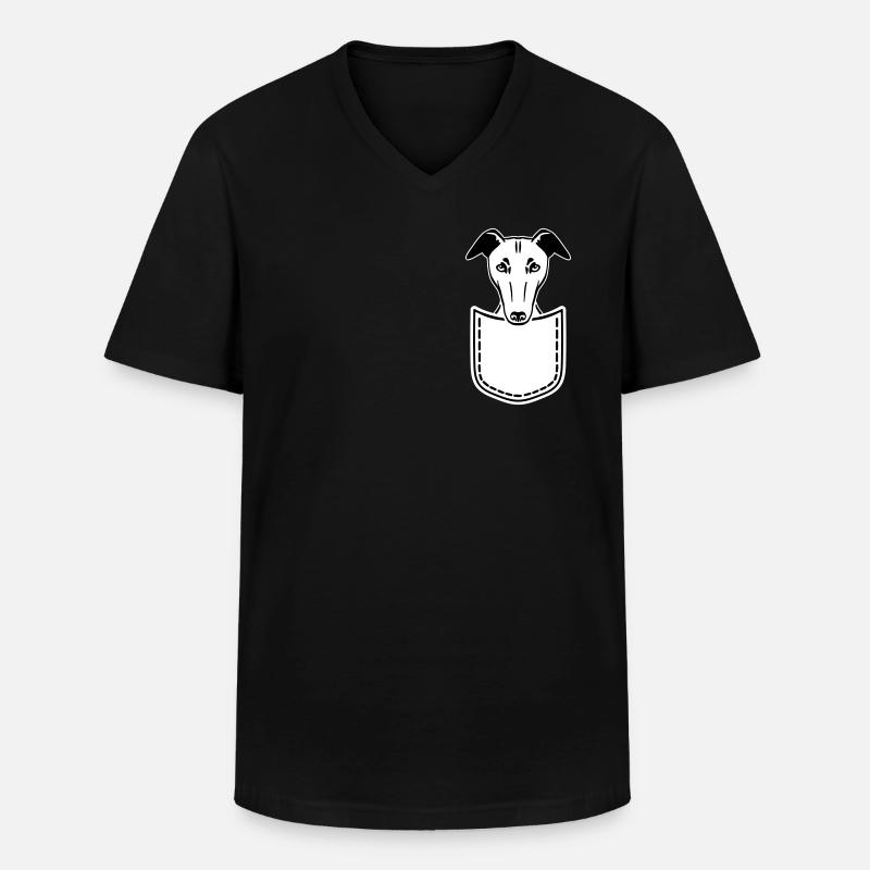 Whippet - T-shirt col V Homme - noir