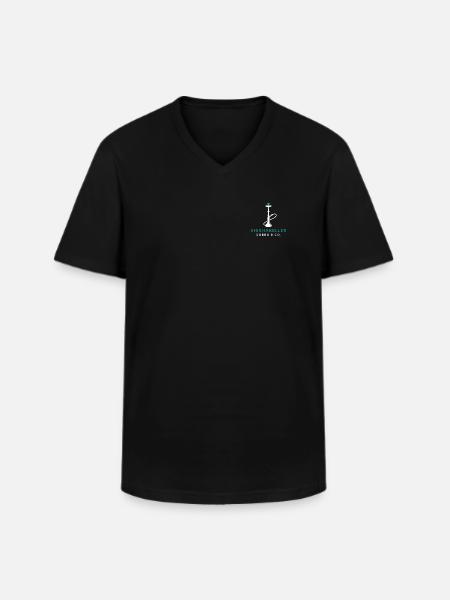 Shisha cellar white / turquoise - Men's V-Neck T-Shirt - black