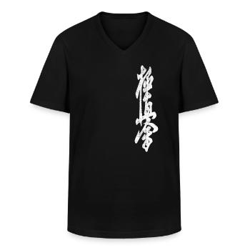 Kyokushinkai Karate Kampfkunst Japan Kanji - Männer-T-Shirt mit V-Ausschnitt - Schwarz - Vorne - AI Model Male 178 dark (178cm)