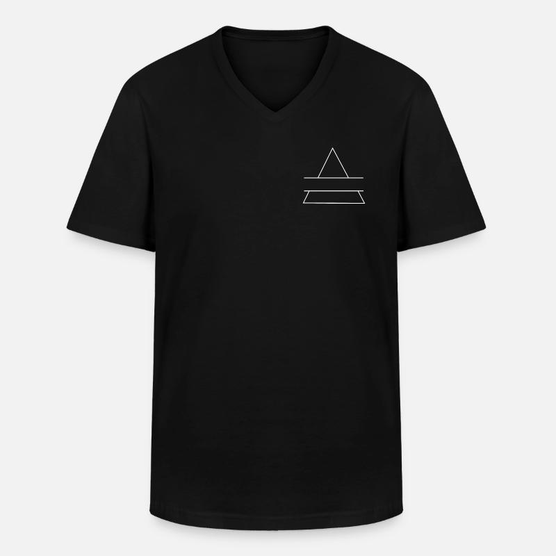 Triangle logo - logo simple - Men's V-Neck T-Shirt - black