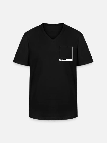 Black Techno Image Photo - Men's V-Neck T-Shirt - black