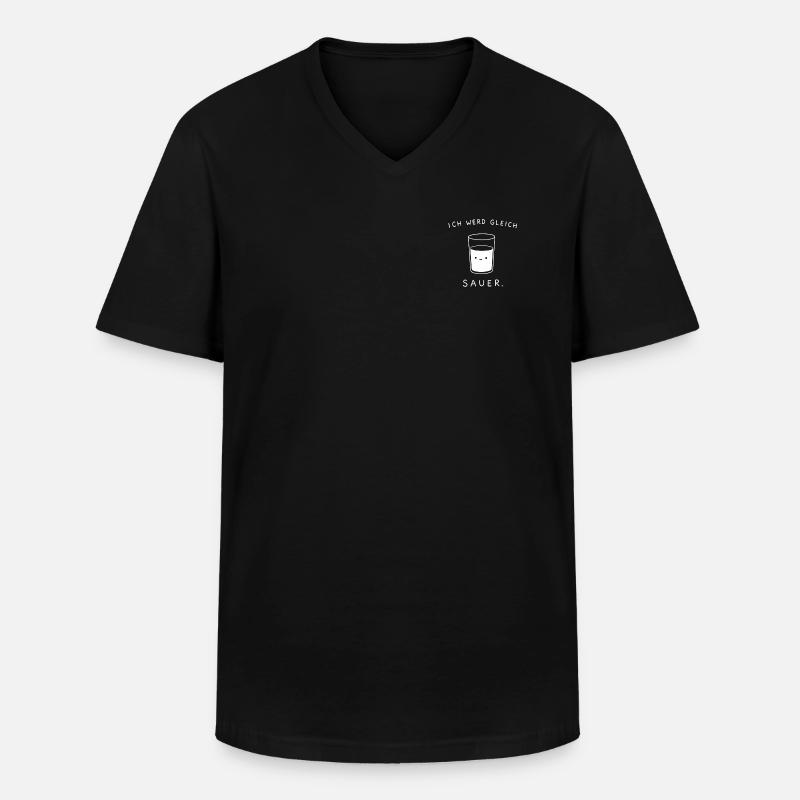 Ich werd gleich sauer - Männer-T-Shirt mit V-Ausschnitt - Schwarz