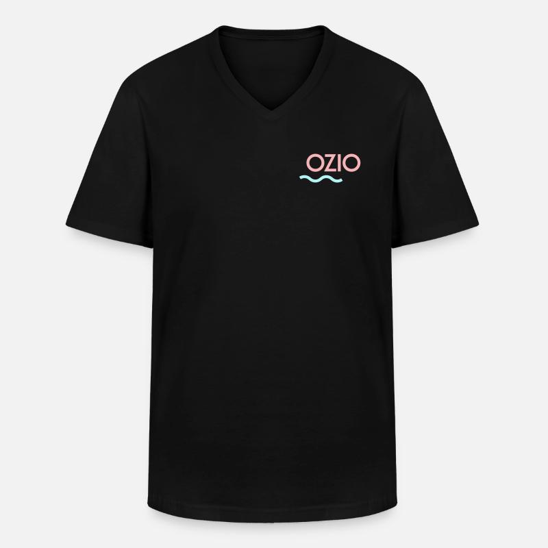 OZIO - Männer-T-Shirt mit V-Ausschnitt - Schwarz