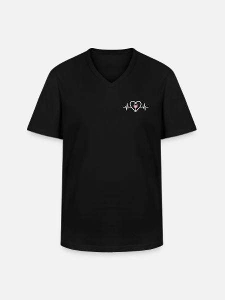 Heart + Rosé Wine – Passion Rosé - Men's V-Neck T-Shirt - black