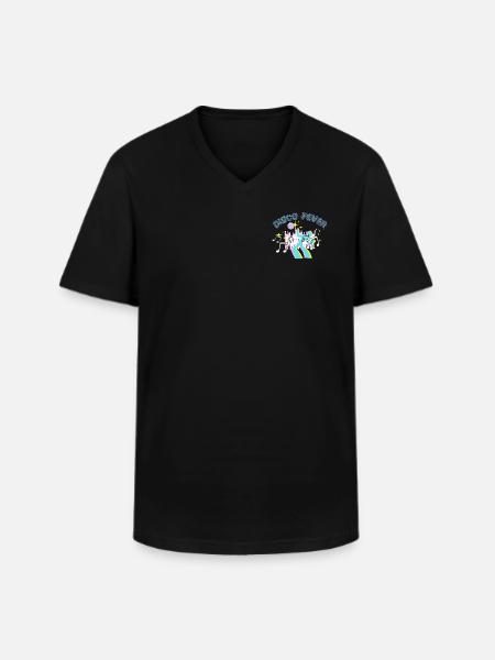 DISCO FEVER - T-shirt col V Homme - noir