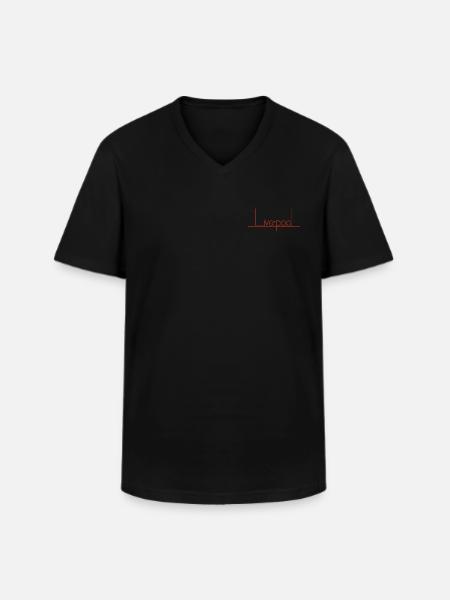 LE + LU - Men's V-Neck T-Shirt - black