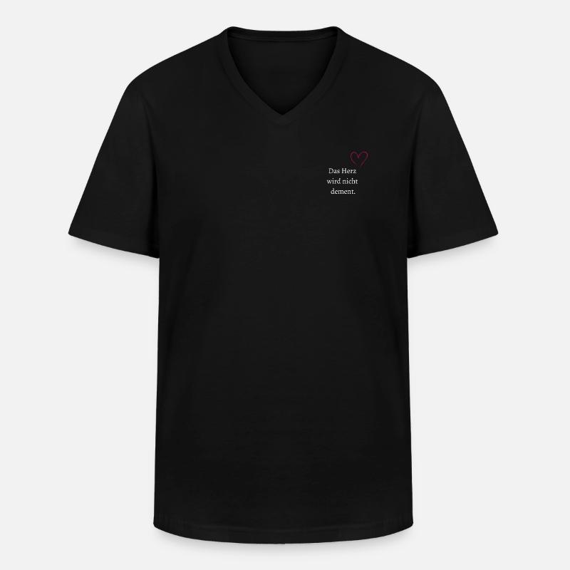 Das Herz wird nicht dement. - Männer-T-Shirt mit V-Ausschnitt - Schwarz