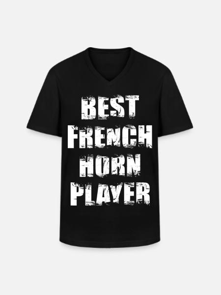 Bester Waldhornspieler - Männer-T-Shirt mit V-Ausschnitt - Schwarz