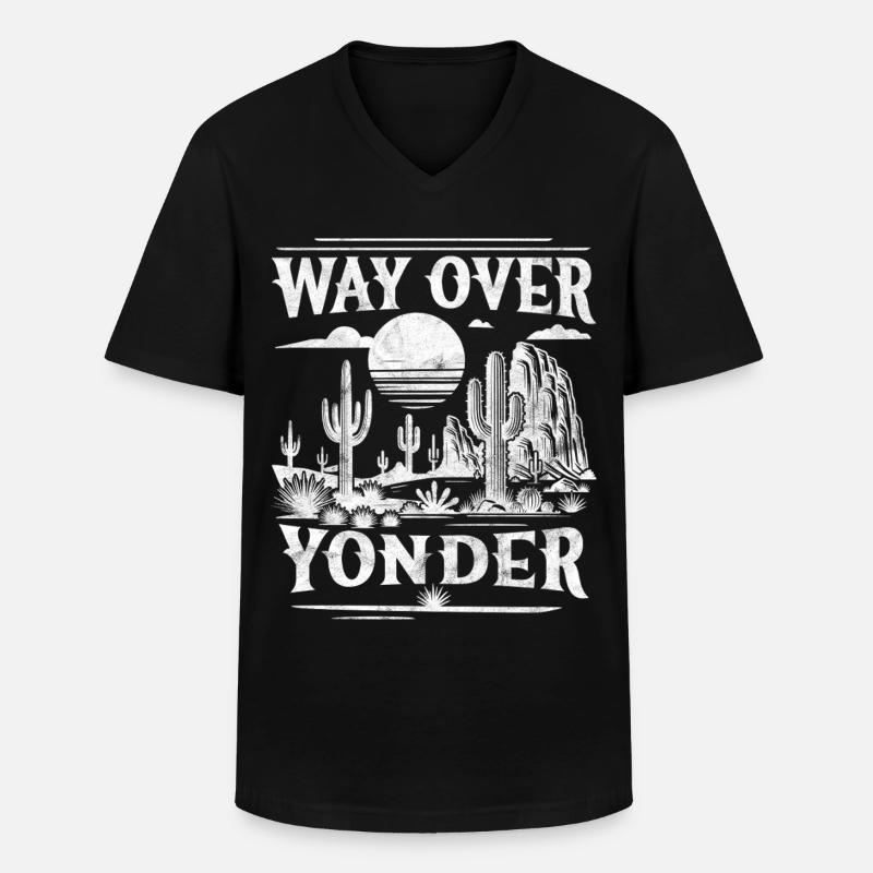 Weit drüben - Männer-T-Shirt mit V-Ausschnitt - Schwarz
