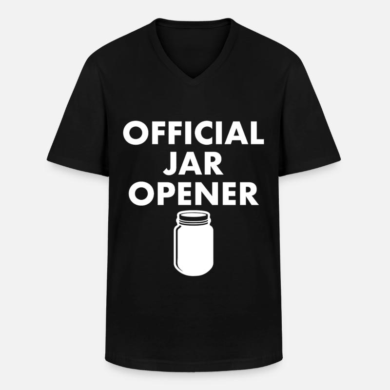 Offizieller Jar Opener - Männer-T-Shirt mit V-Ausschnitt - Schwarz