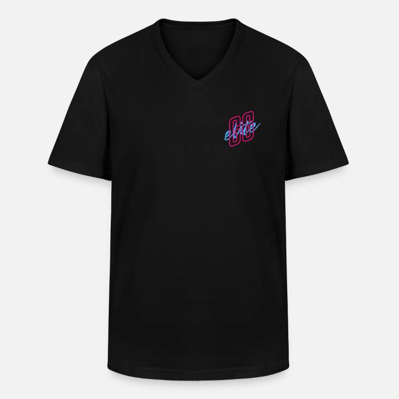 GGElite Scripted Vibe Logo - Männer-T-Shirt mit V-Ausschnitt - Schwarz