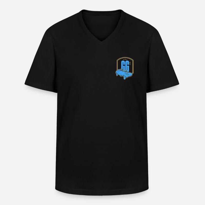 GGElite Monogram - Männer-T-Shirt mit V-Ausschnitt - Schwarz