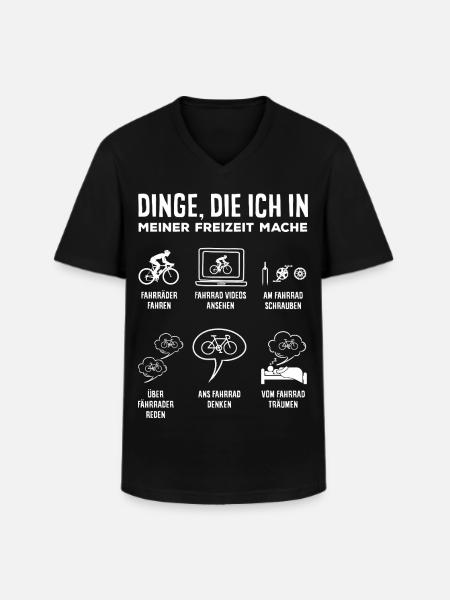 Fahrrad Freizeit Radfahrer Lustiger Spruch - Männer-T-Shirt mit V-Ausschnitt - Schwarz