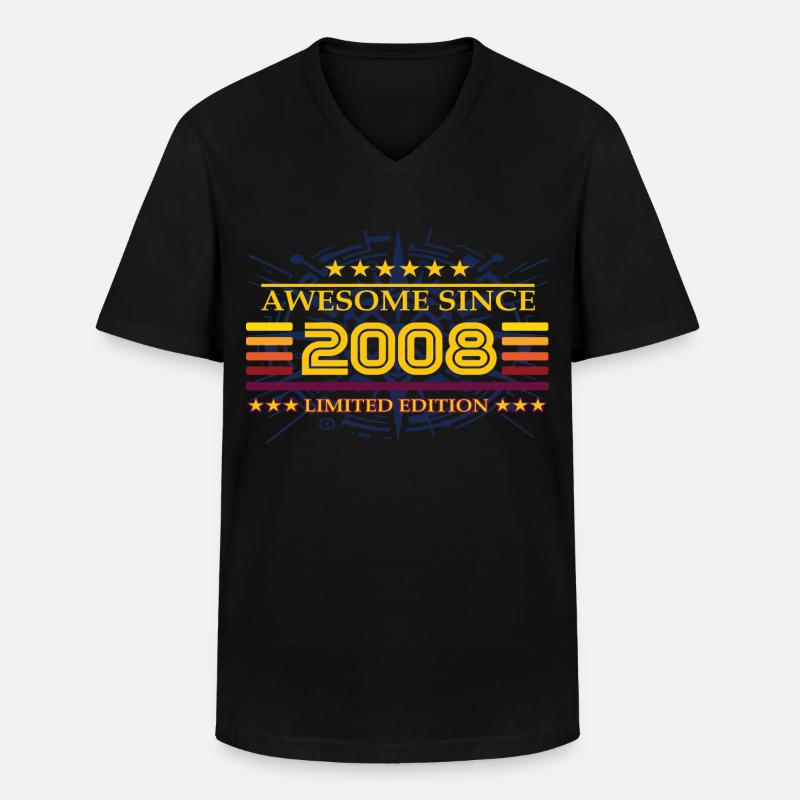 Awesome since 2005 Limited Edition - Männer-T-Shirt mit V-Ausschnitt - Schwarz