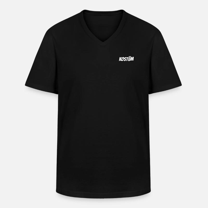 Kostüm - Männer-T-Shirt mit V-Ausschnitt - Schwarz