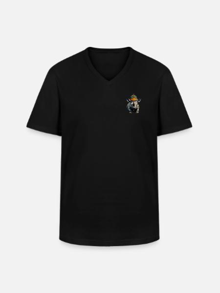 Nashorn Designer-Cap - Männer-T-Shirt mit V-Ausschnitt - Schwarz