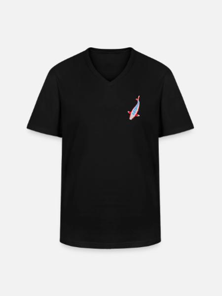 Koi - Nishikigoi - Men's V-Neck T-Shirt - black