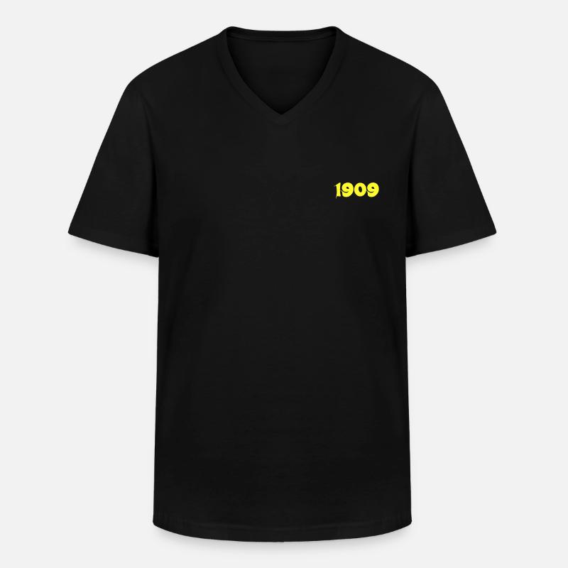 1909 - Männer-T-Shirt mit V-Ausschnitt - Schwarz
