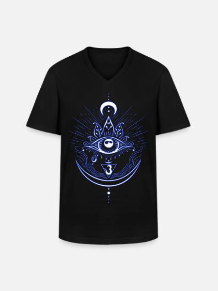 Third Eye Chakra Symbol Third Eye - Men's V-Neck T-Shirt - black