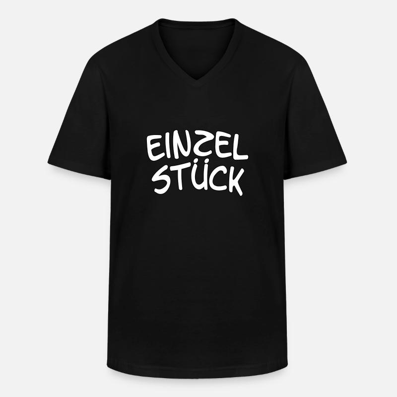 Spruch, Statement - Einzelstück - Männer-T-Shirt mit V-Ausschnitt - Schwarz